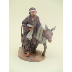 Pastore con asino cm 19