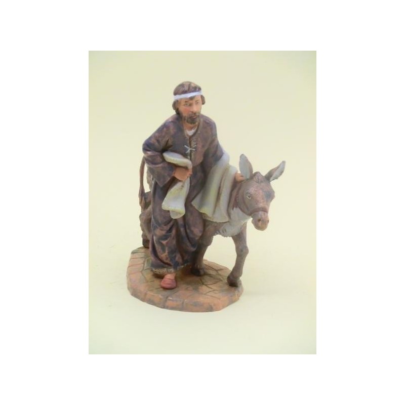 Pastore con asino cm 19