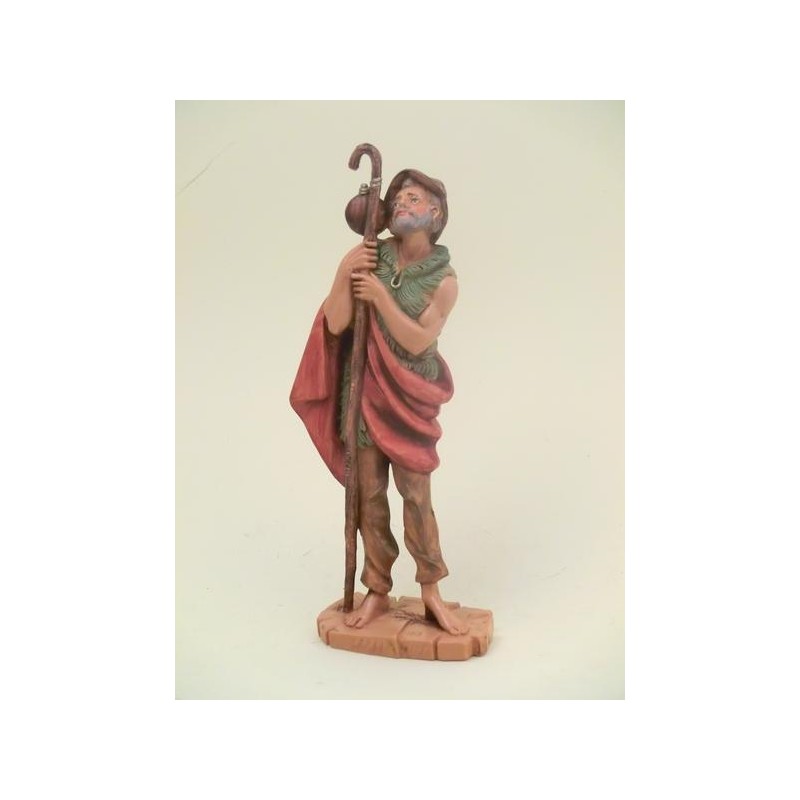 Pastore con bastone e sacco cm 19