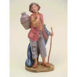 Ragazzo con anfora e bastone cm 19