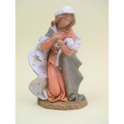 Madonna in ginocchio tipo legno cm.19