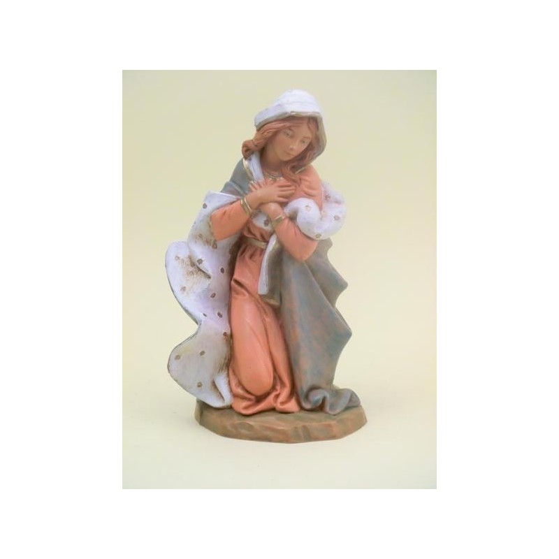 Madonna in ginocchio tipo legno cm.19