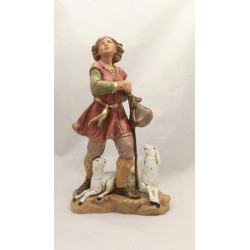Pastore con bastone e pecore cm 30