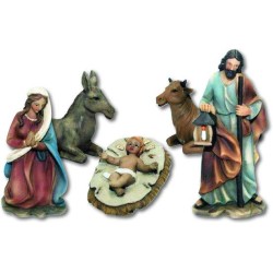 Natività 5 pezzi in resina cm. 8,5