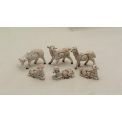 Serie 6 pecore sfumate cm 9,5