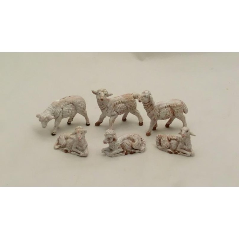 Serie 6 pecore sfumate cm 9,5