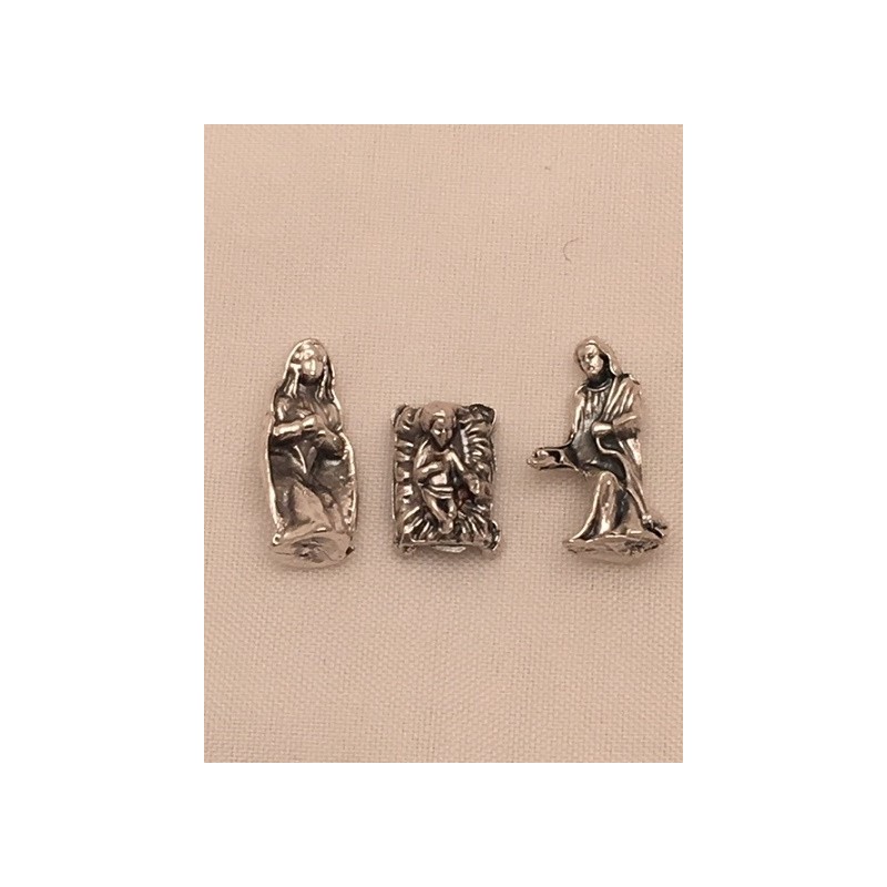 Natività in metallo 3 pezzi cm. 1,7