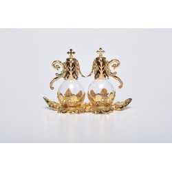 Ampolline "Vesuvio" su vassoio fusione dorato 100 cc.