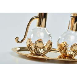 Ampolline vassoio "abbraccio" dorato