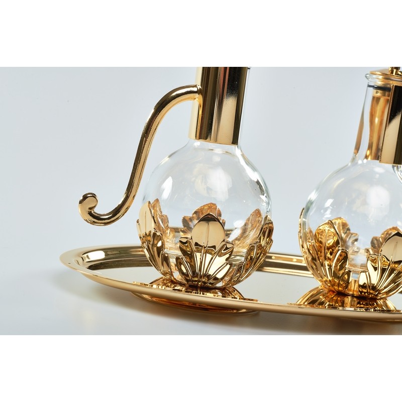 Ampolline vassoio "abbraccio" dorato