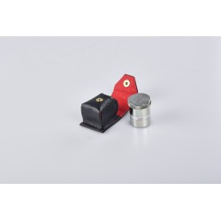 Vasetto metallo per oli santi in astuccio