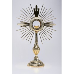 Ostensorio barocco in bronzo/ottone cm. 57