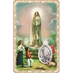 Tesserina con medaglia Fatima