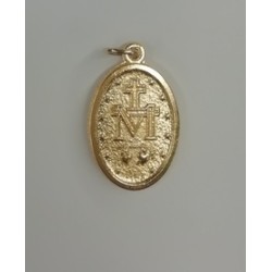 Medaglia Madonna Miracolosa metallo dorato mm. 22