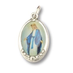 Medaglia ovale metallo argentato