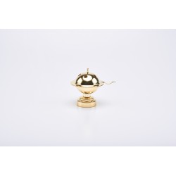 Brucia incenso a camino dorato