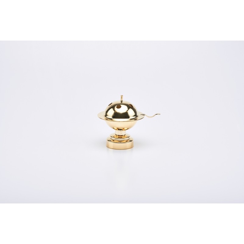 Brucia incenso a camino dorato