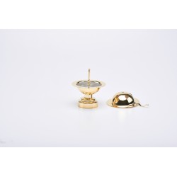 Brucia incenso a camino dorato