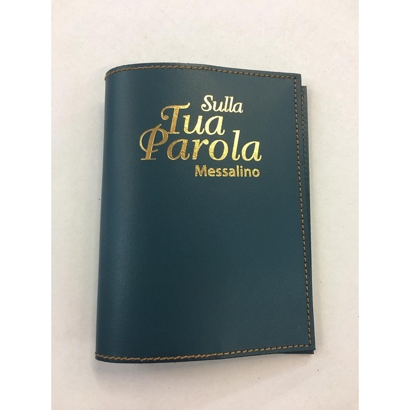 Copri Messalino in vero cuoio "Sulla Tua Parola"
