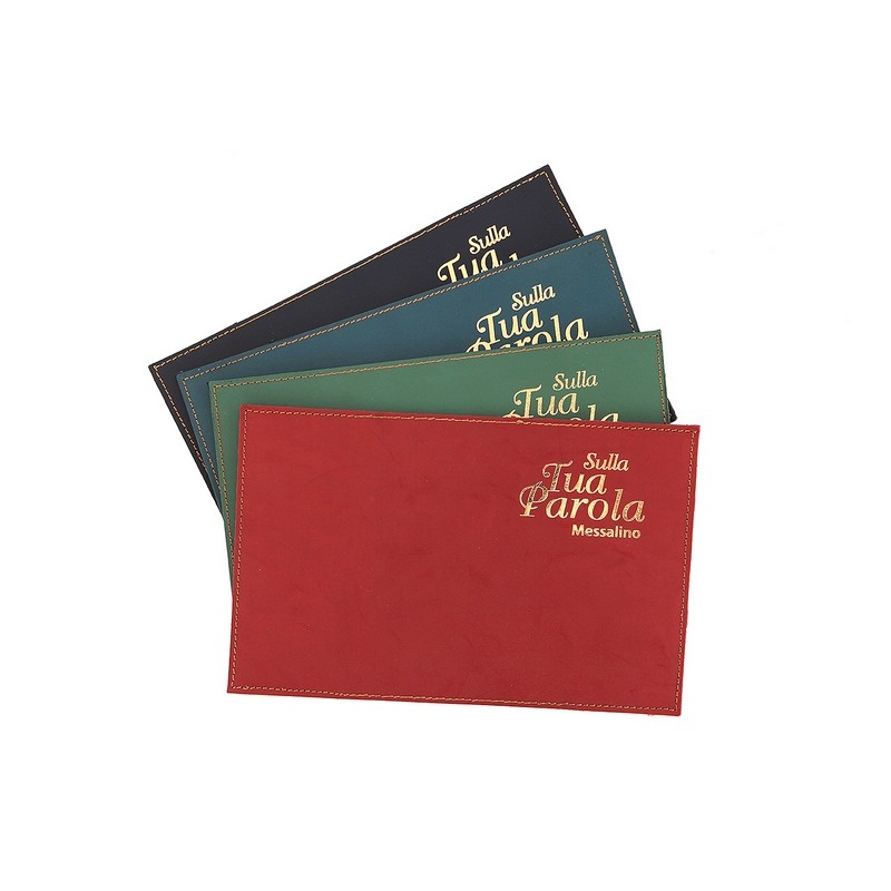 Copri Messalino in vero cuoio "Sulla Tua Parola"