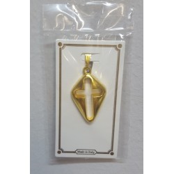 Croce in metallo corpo inciso