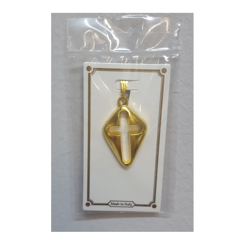 Croce in metallo corpo inciso