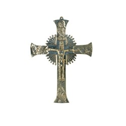 Croce da muro in ottone