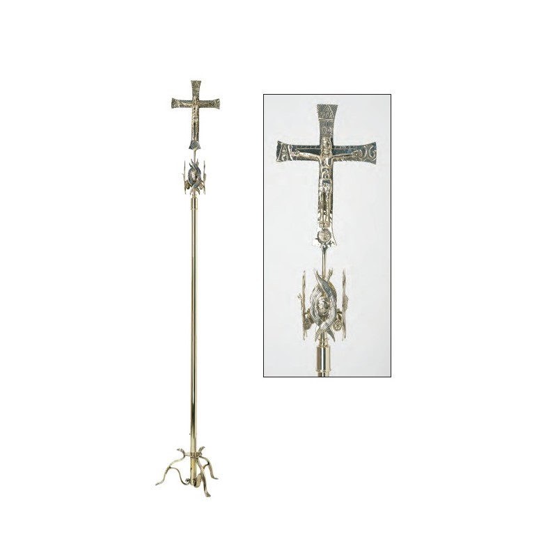 Croce Neocatecumenale MERKABÀ in ottone argentato