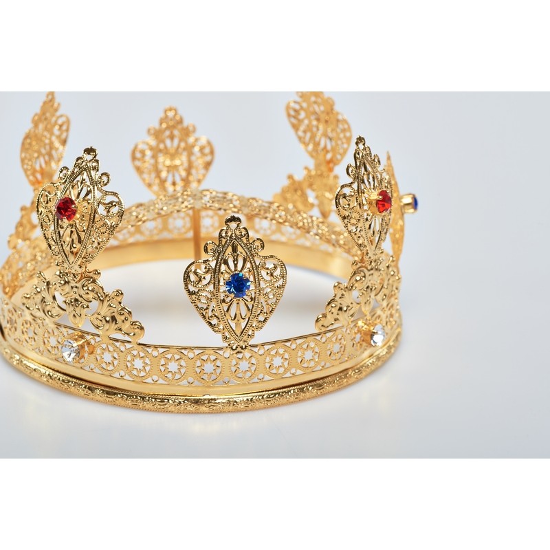 Corona Ducale Ø 10 in ottone dorato 24k