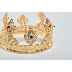 Corona Ducale Ø 12 in ottone dorato 24k