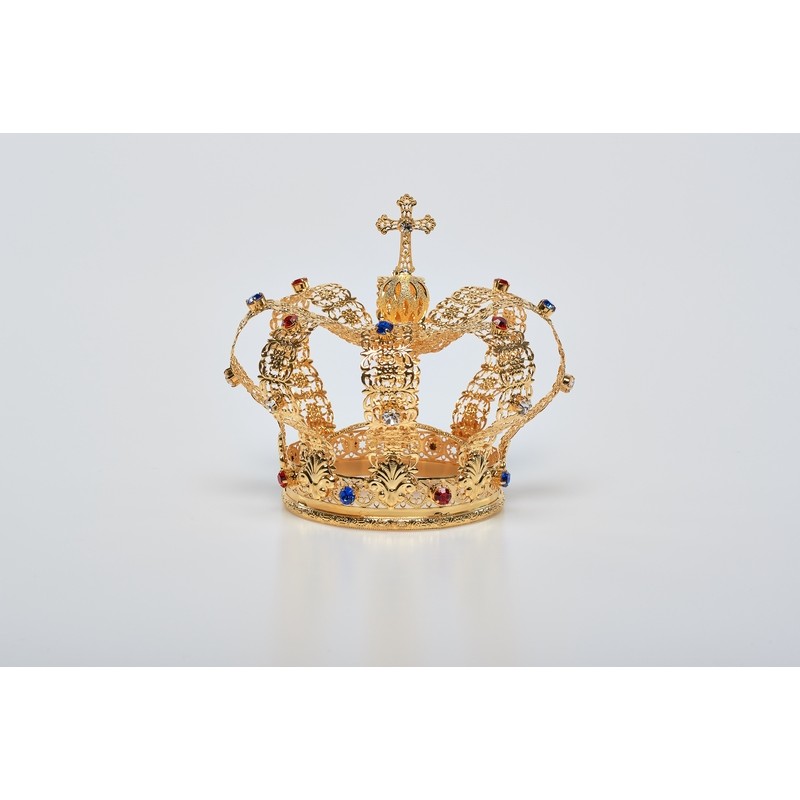 Corona Imperiale Ø 12 in ottone dorato 24k