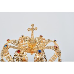 Corona Imperiale Ø 15 in ottone dorato 24k