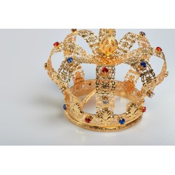 Corona Imperiale Ø 15 in ottone dorato 24k