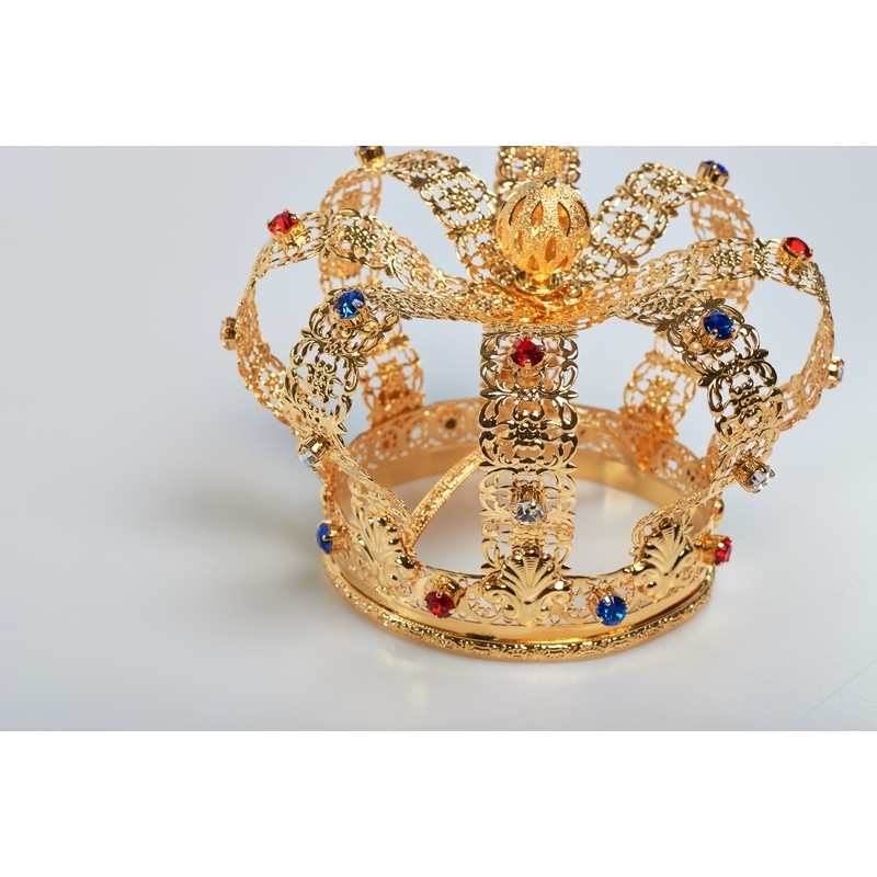 Corona Imperiale Ø 15 in ottone dorato 24k