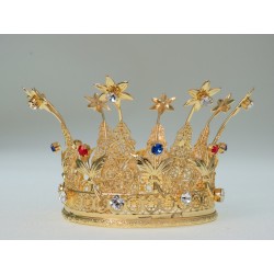 Corona Reale Ø 10 in ottone dorato 24k