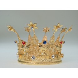 Corona Reale Ø 8 in ottone dorato 24k
