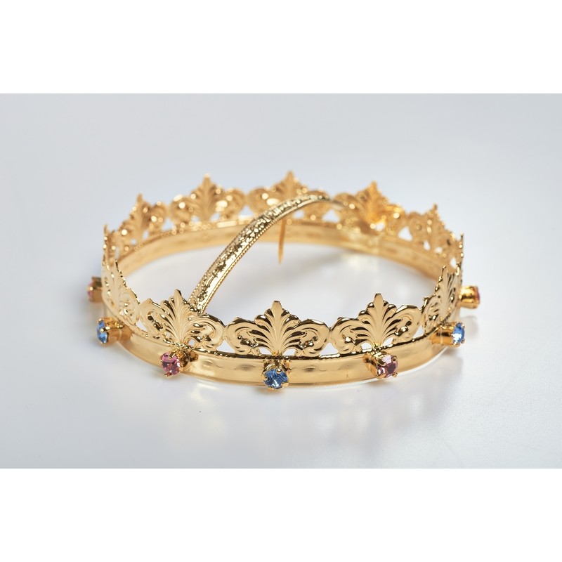 Minicorona Reale Ø 10 in ottone dorato 24k