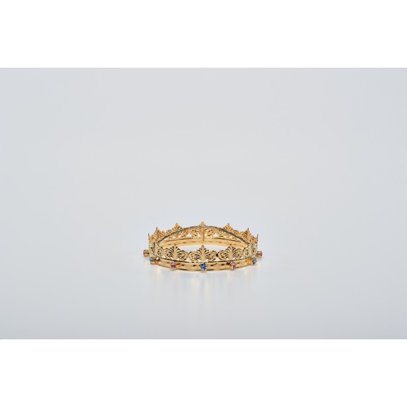 Minicorona Reale Ø 10 in ottone dorato 24k