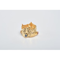 Minicorona Reale Ø 3 in ottone dorato 24k