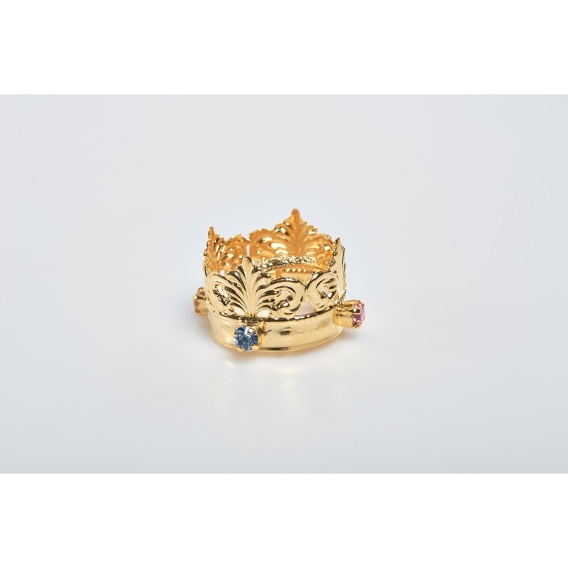 Minicorona Reale Ø 3 in ottone dorato 24k