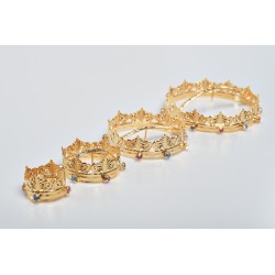 Minicorona Reale Ø 3 in ottone dorato 24k