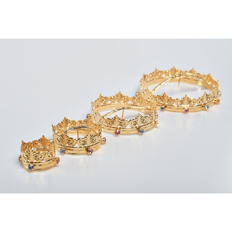 Minicorona Reale Ø 3 in ottone dorato 24k