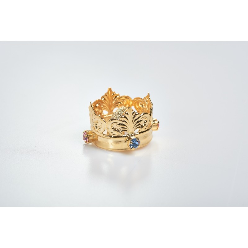 Minicorona Reale Ø 3 in ottone dorato 24k