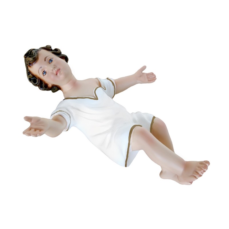 cm. 23 Bambino in resina con veste