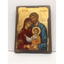 Icona greca serigrafata con immagine Sacra Famiglia