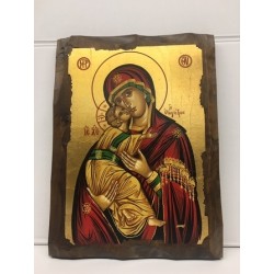 Icona greca serigrafata Madonna con Bambino cm. 30x40