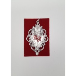 Cuore votivo - grazia ricevuta metallo - f.to cm. 8x5