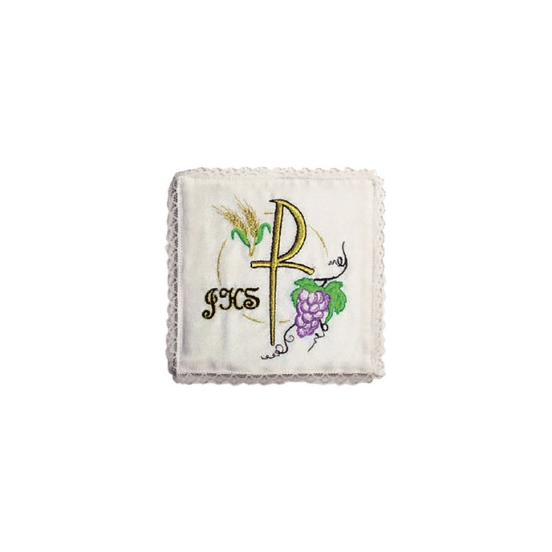 Servizio da messa in lino ricamo "P" (4 pz)