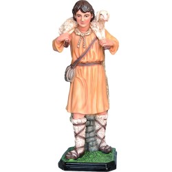 Pastore con agnello - presepio cm. 100