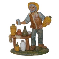 Pastore con banco vino cm. 20